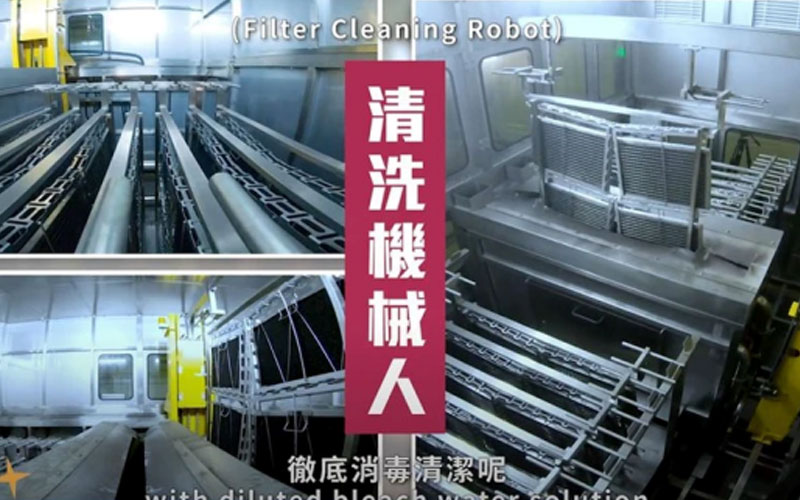 Automatic Air Filter Cleaning Machine for HK MTR Train
